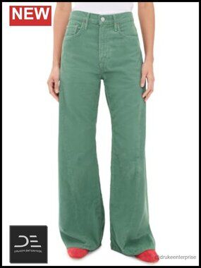 High Rise Corduroy Jeans Twisted Seams 5-Pocket
